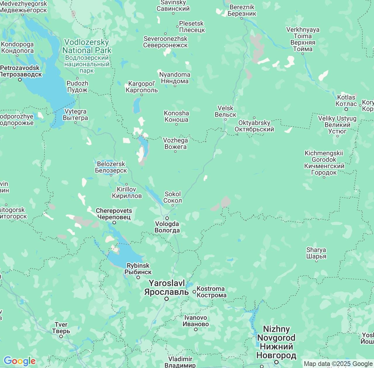 Map image for Intellectual Property Lawyers in Vologda and Vologda Oblast IP firms at coordinates  ; .