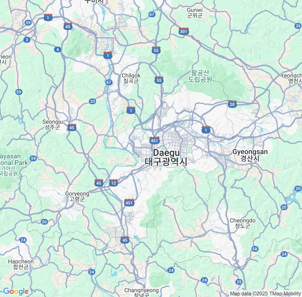 Map image for Intellectual Property Lawyers in Daegu and South Korea IP firms at coordinates  ; .