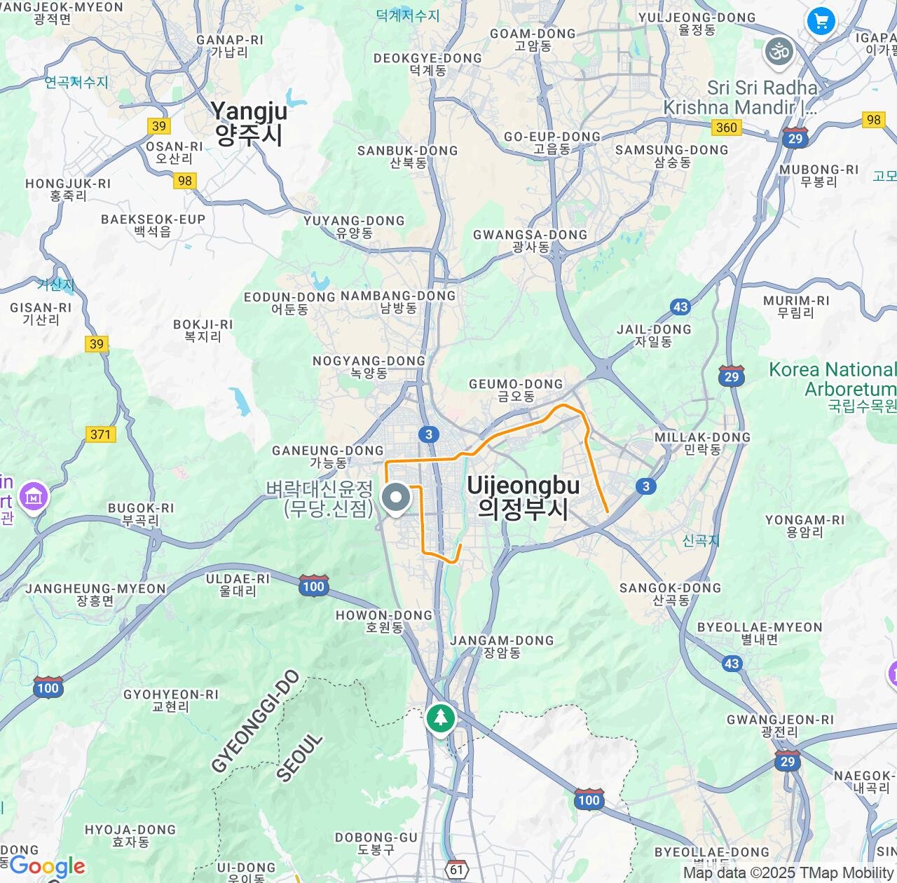 Map image for Intellectual Property Lawyers in Uijeongbu-si and Gyeonggi-do IP firms at coordinates  ; .