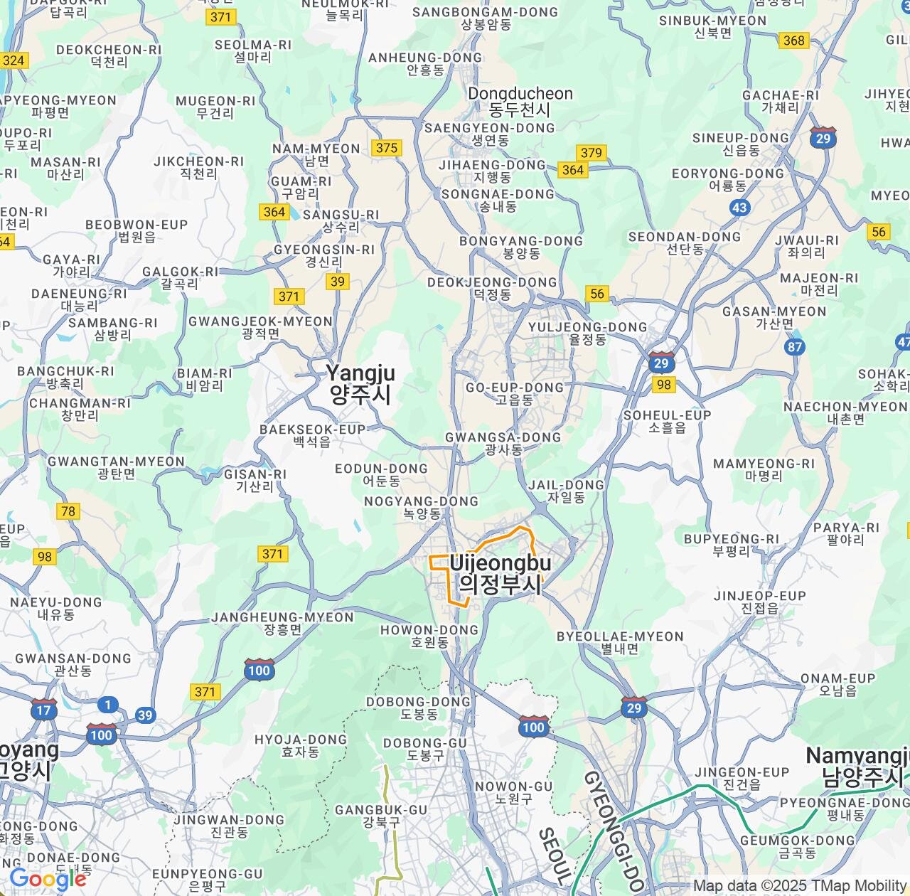 Map image for Intellectual Property Lawyers in Yangju and Gyeonggi-do IP firms at coordinates  ; .