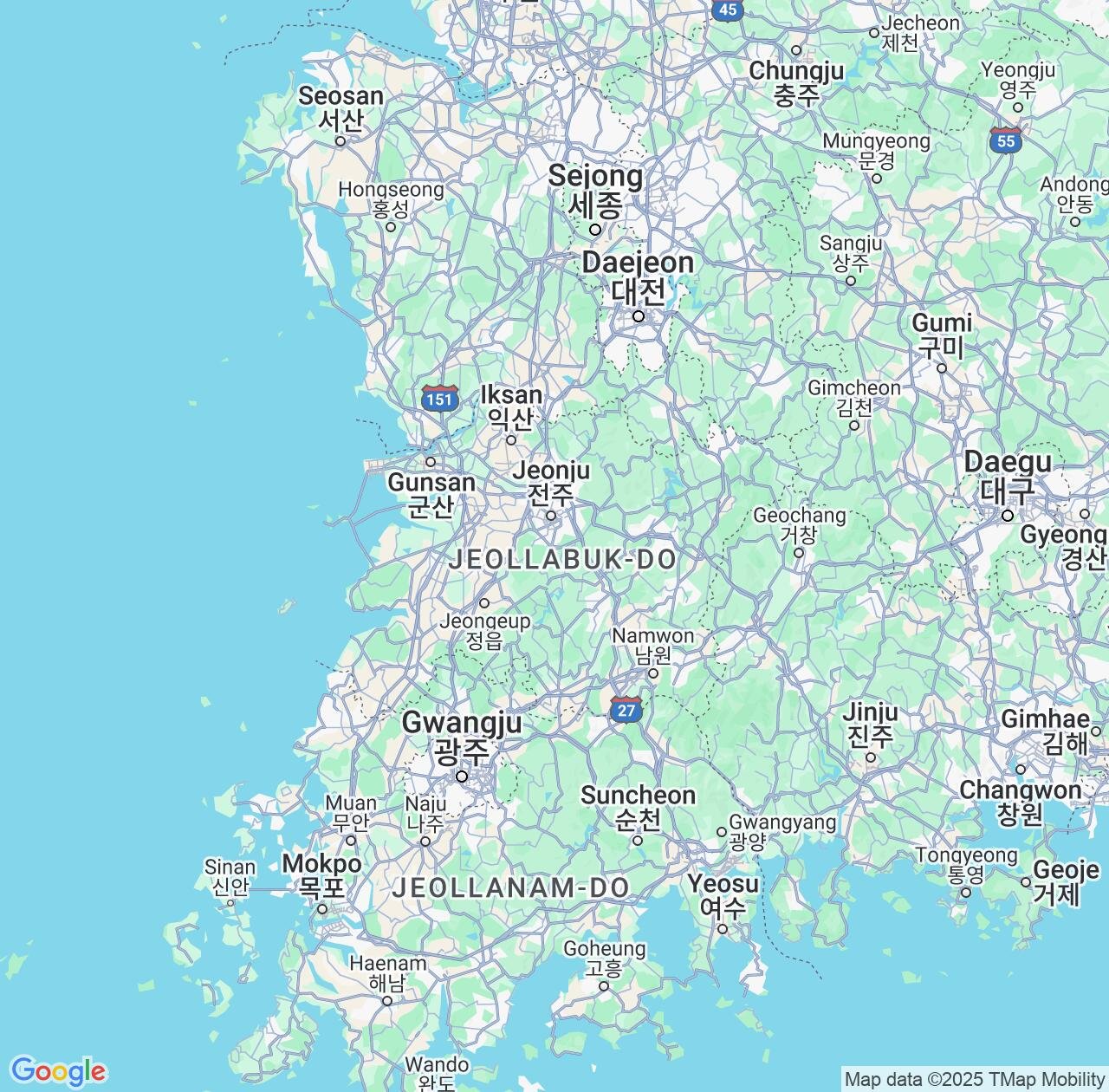 Map image for Intellectual Property Lawyers in Jeollabuk-do and South Korea IP firms at coordinates  ; .