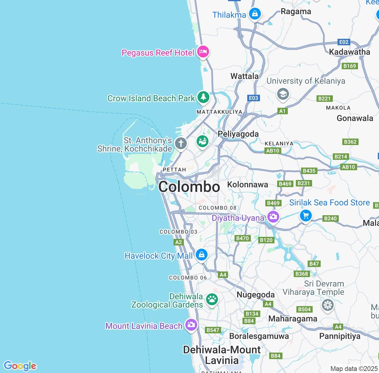 Map image for Intellectual Property Lawyers in Colombo and Western Province IP firms at coordinates  ; .