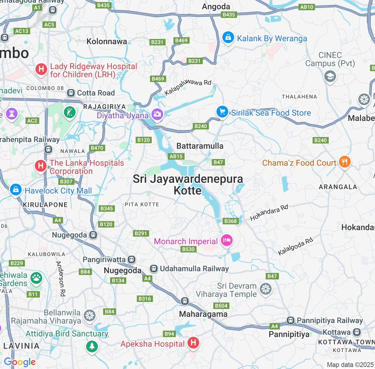 Map image for Intellectual Property Lawyers in Sri Jayewardenepura Kotte and Western Province IP firms at coordinates  ; .