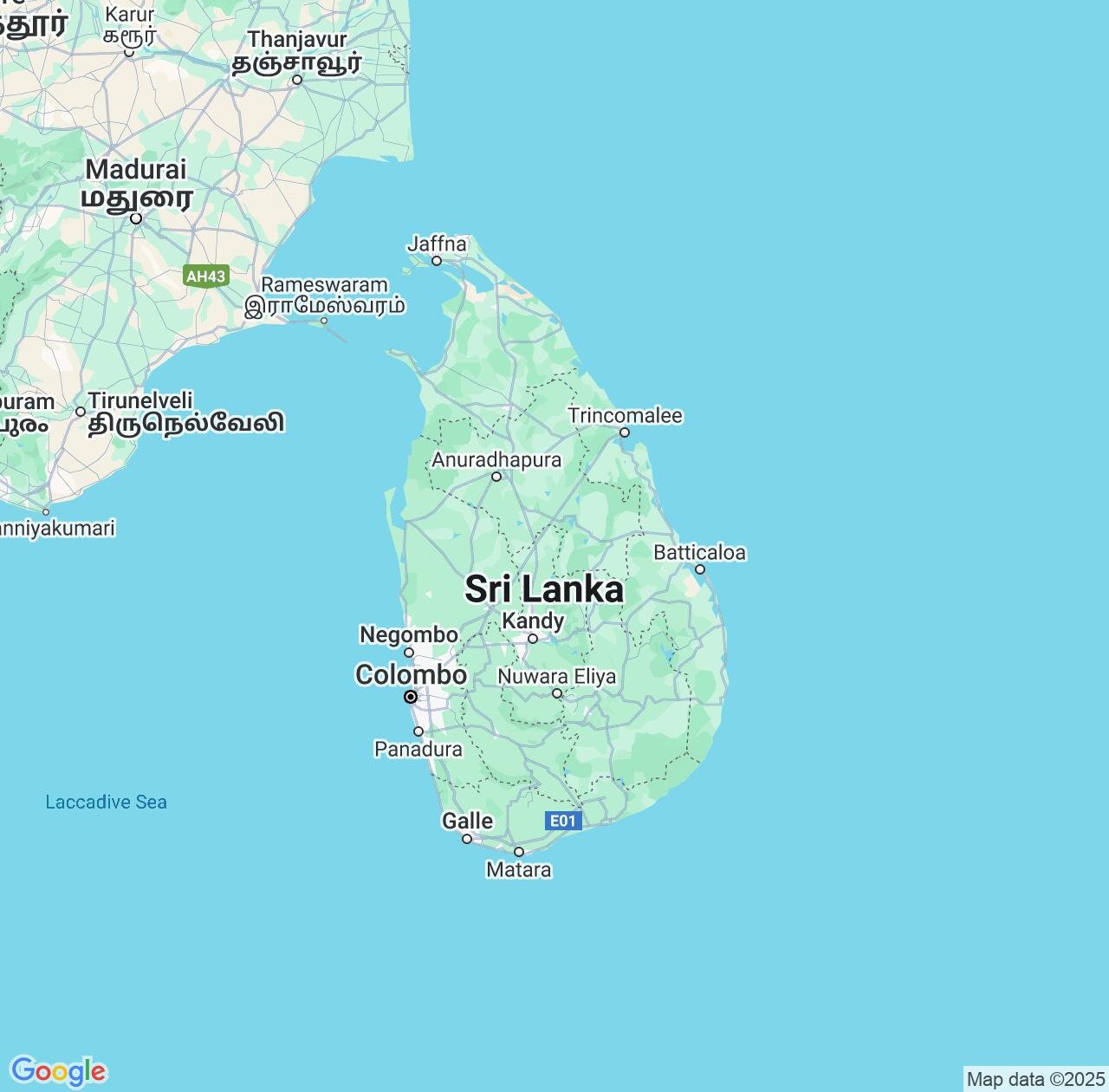 Map image for Intellectual Property Lawyers in Sri Lanka and Asia IP firms at coordinates  ; .