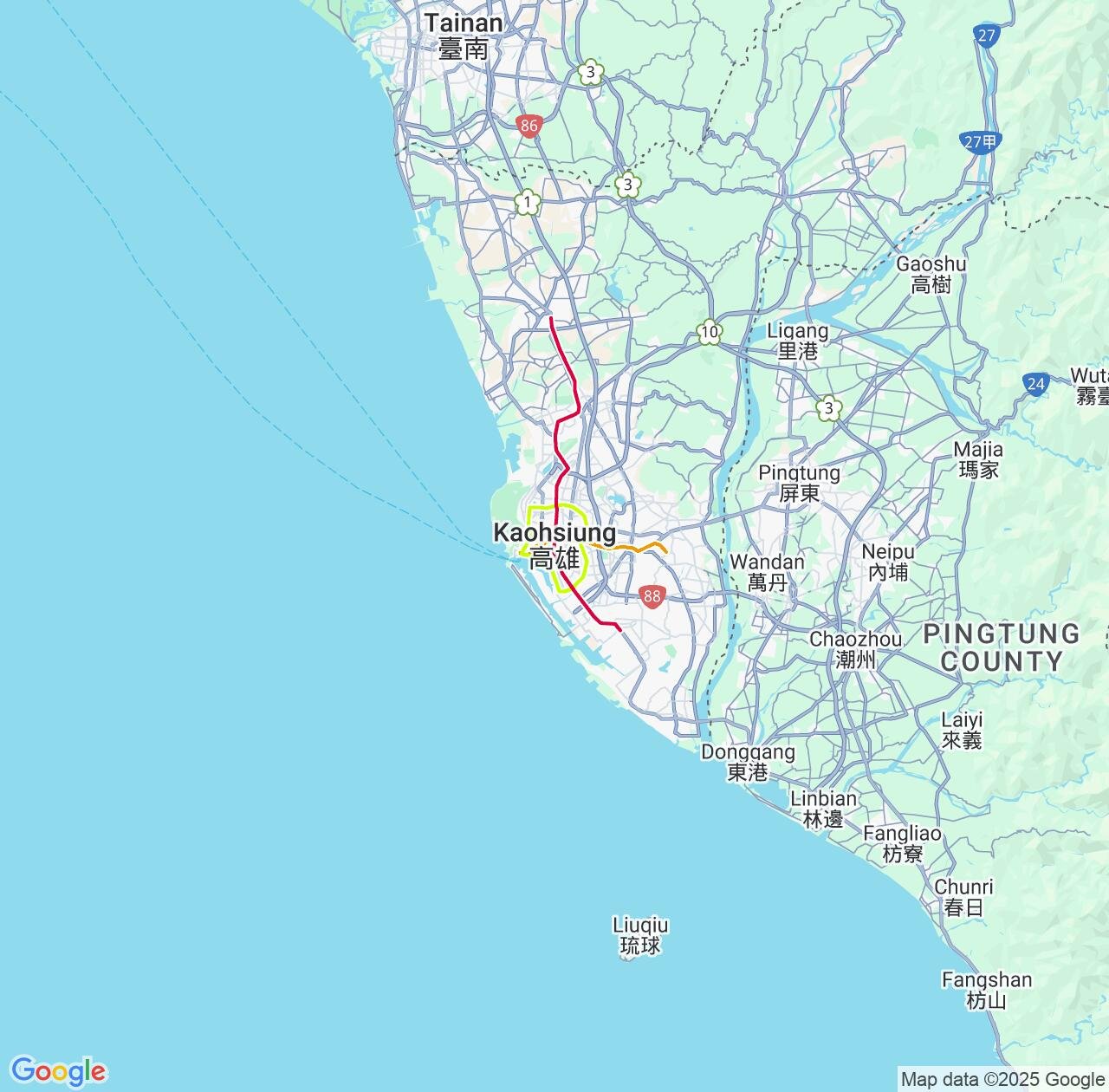 Map image for Intellectual Property Lawyers in Kaohsiung and Takao IP firms at coordinates  ; .