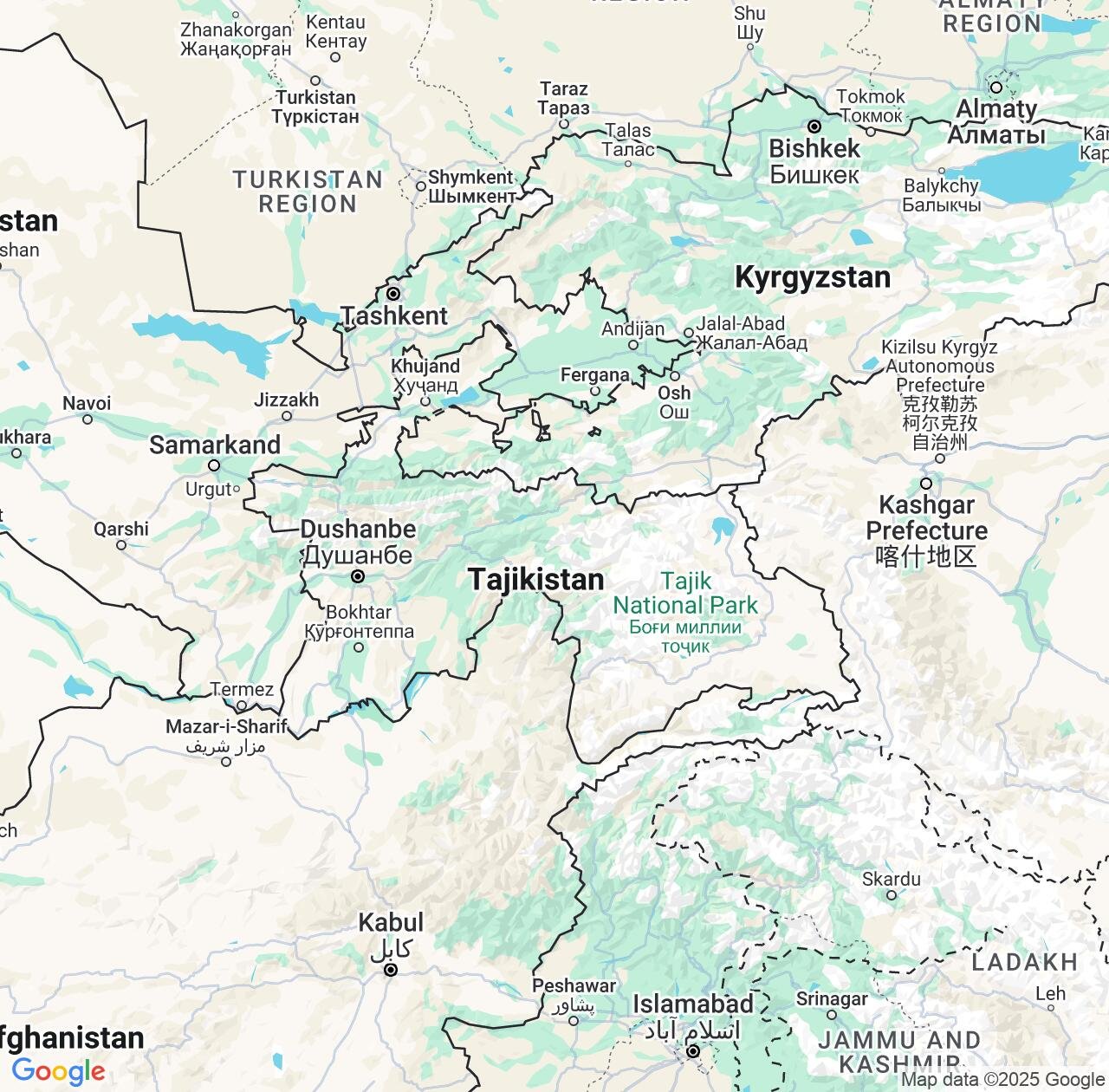 Map image for Intellectual Property Lawyers in Tajikistan and Asia IP firms at coordinates  ; .