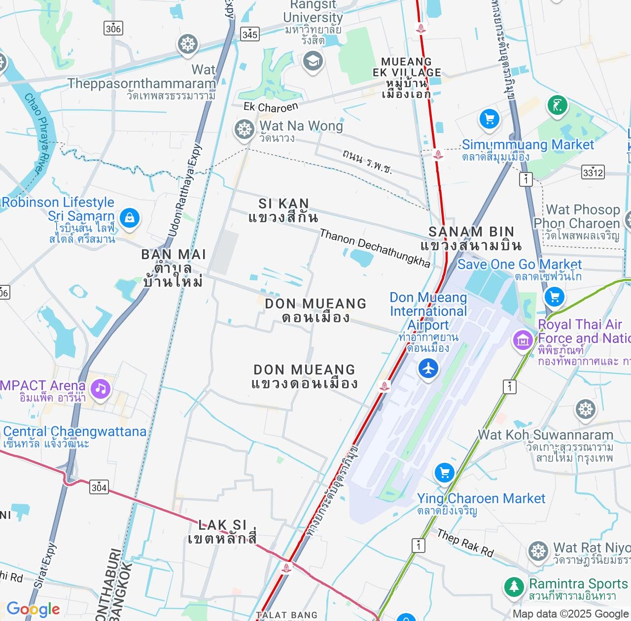 Map image for Intellectual Property Lawyers in Don Mueang City and Bangkok IP firms at coordinates  ; .