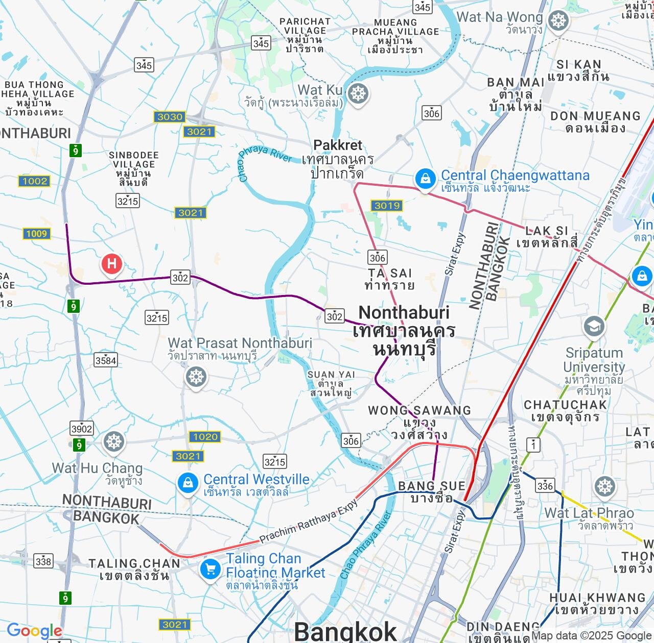 Map image for Intellectual Property Lawyers in Mueang Nonthaburi and Nonthaburi IP firms at coordinates  ; .