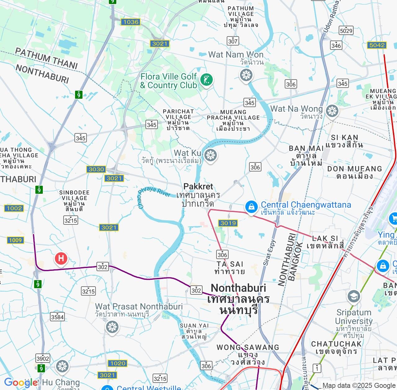 Map image for Intellectual Property Lawyers in Pak Kret and Nonthaburi IP firms at coordinates  ; .