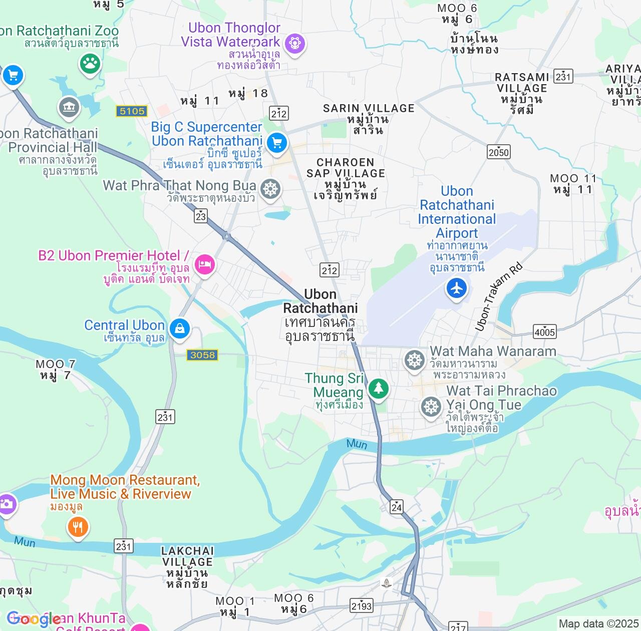 Map image for Intellectual Property Lawyers in Ubon Ratchathani and Thailand IP firms at coordinates  ; .