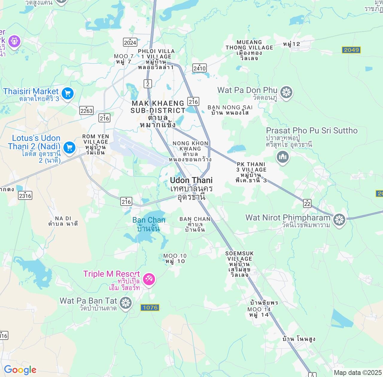 Map image for Intellectual Property Lawyers in Udon Thani and Thailand IP firms at coordinates  ; .