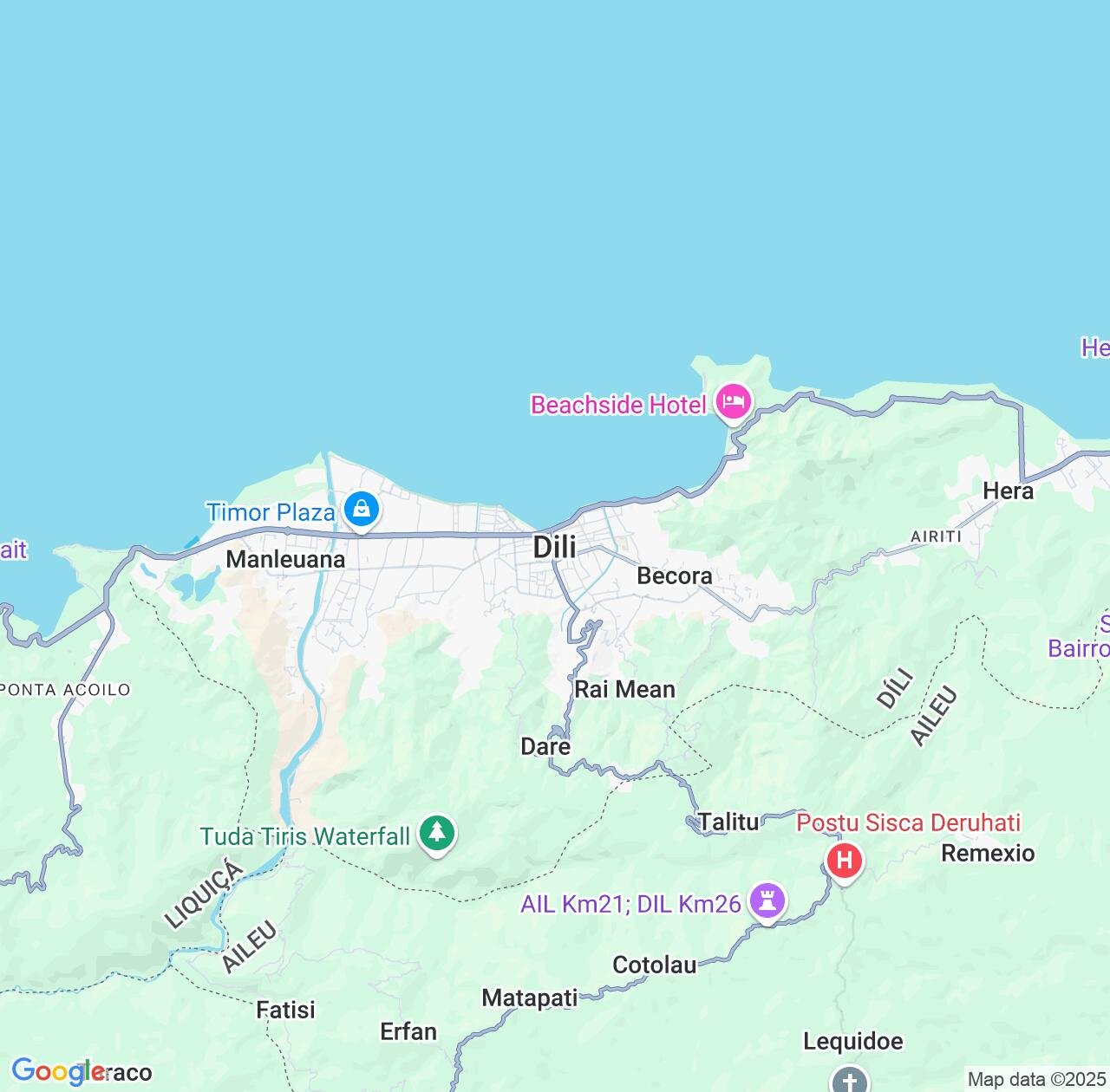 Map image for Intellectual Property Lawyers in Dili and Dili Municipality IP firms at coordinates  ; .