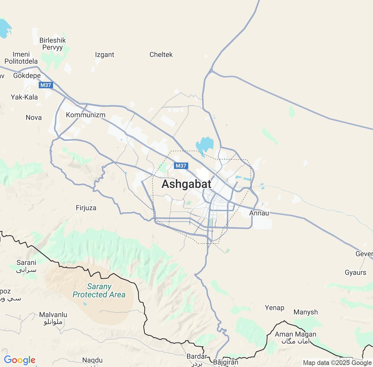 Map image for Intellectual Property Lawyers in Ashgabat and Turkmenistan IP firms at coordinates  ; .