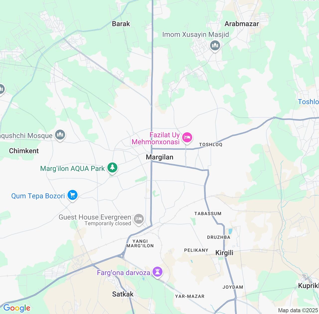 Map image for Intellectual Property Lawyers in Marg'ilon and Fergana IP firms at coordinates  ; .