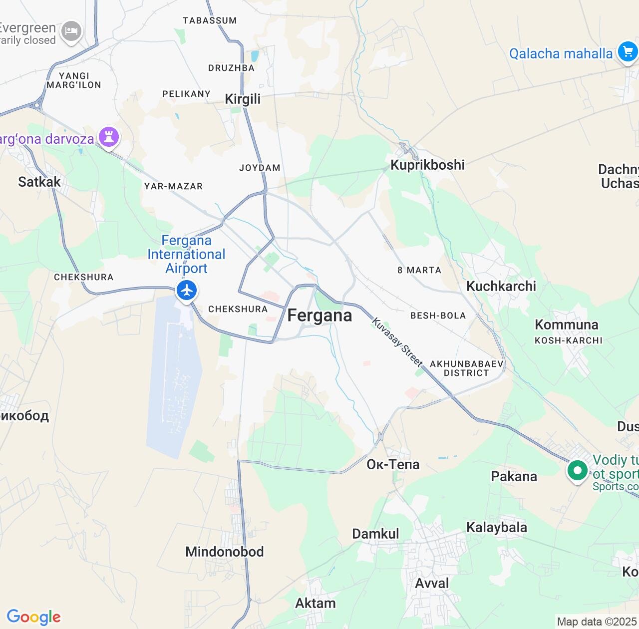 Map image for Intellectual Property Lawyers in Fergana and Uzbekistan IP firms at coordinates  ; .