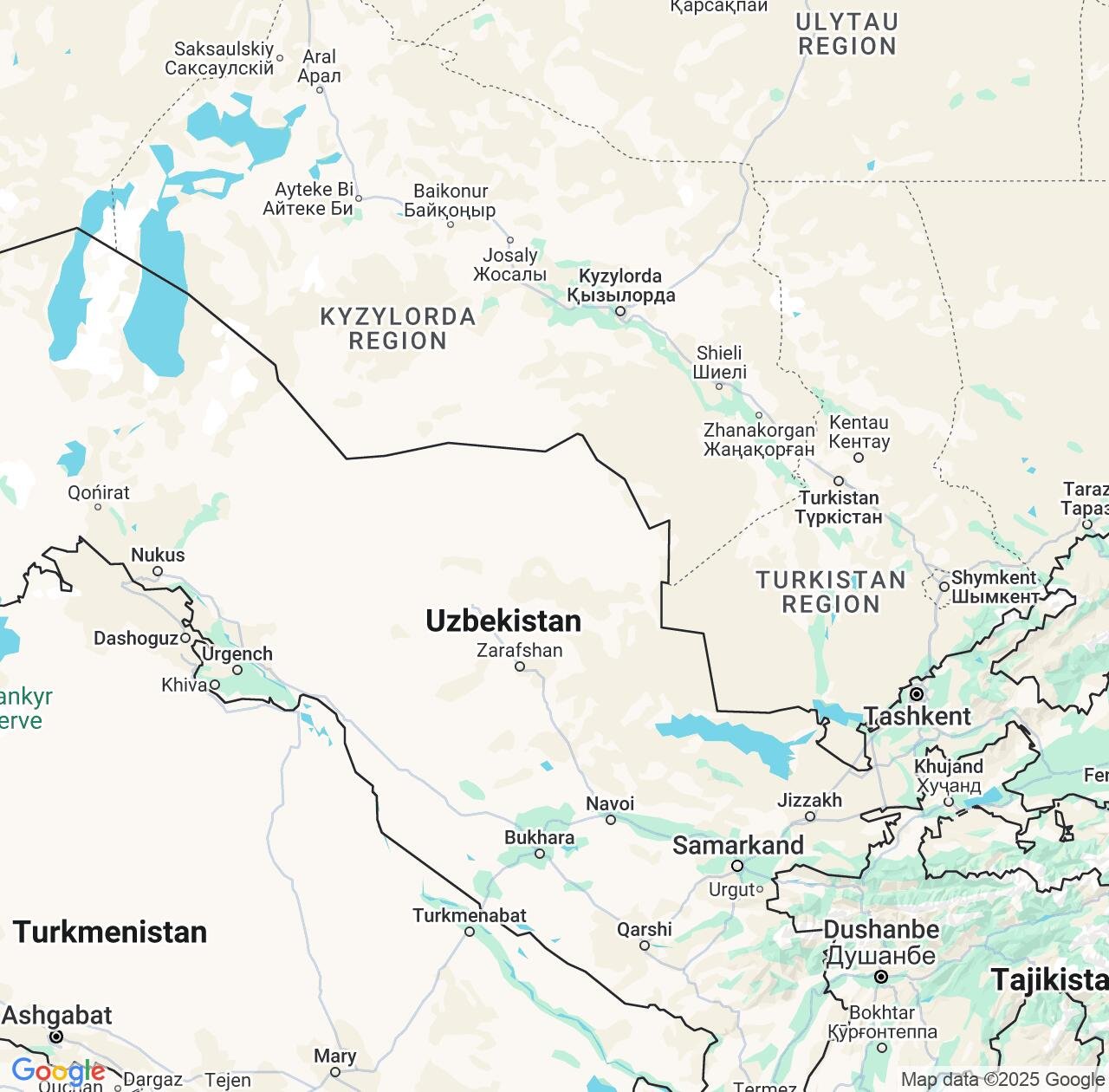 Map image for Intellectual Property Lawyers in Navoiy Region and Uzbekistan IP firms at coordinates  ; .