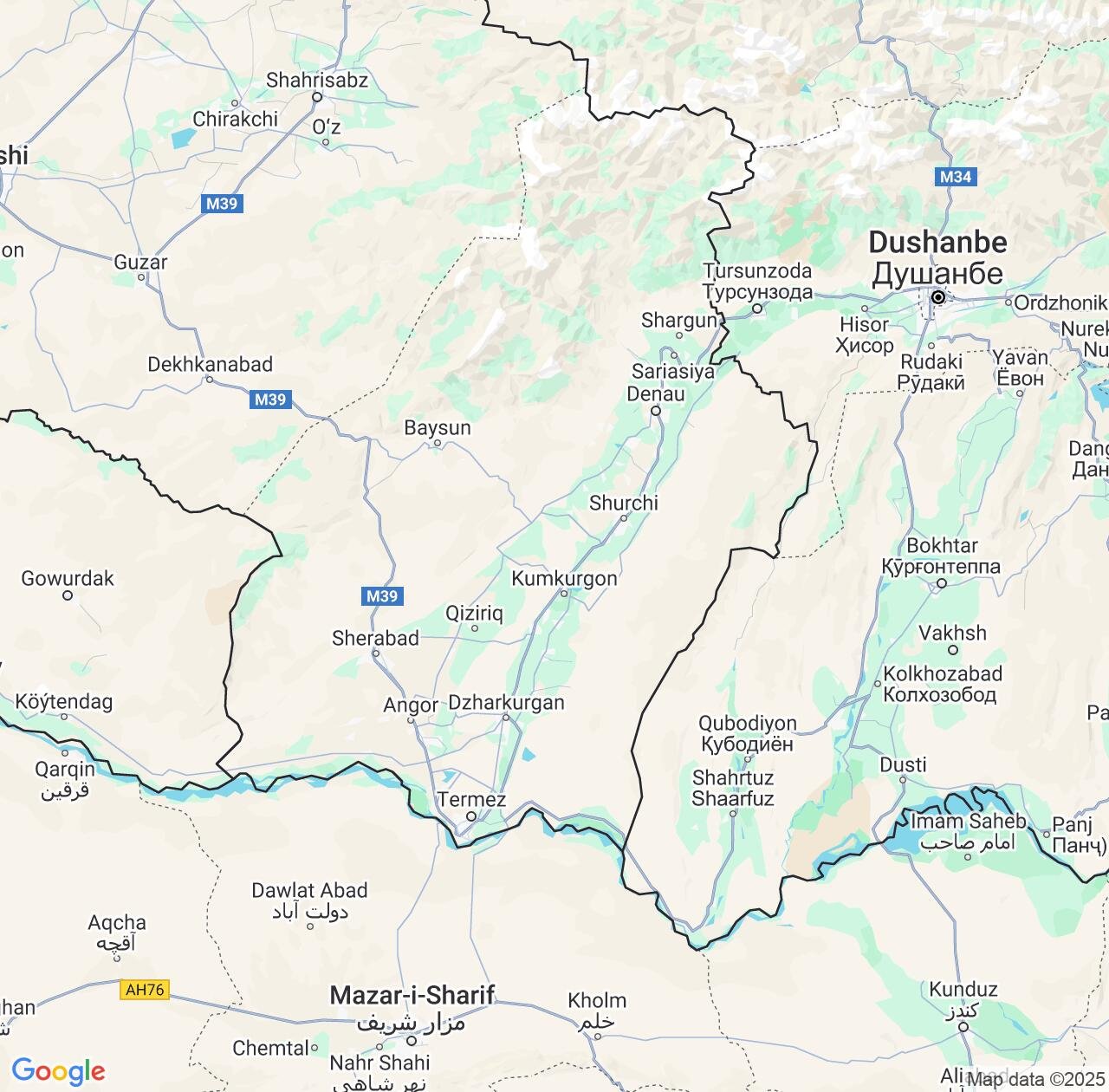 Map image for Intellectual Property Lawyers in Surxondaryo Region and Uzbekistan IP firms at coordinates  ; .