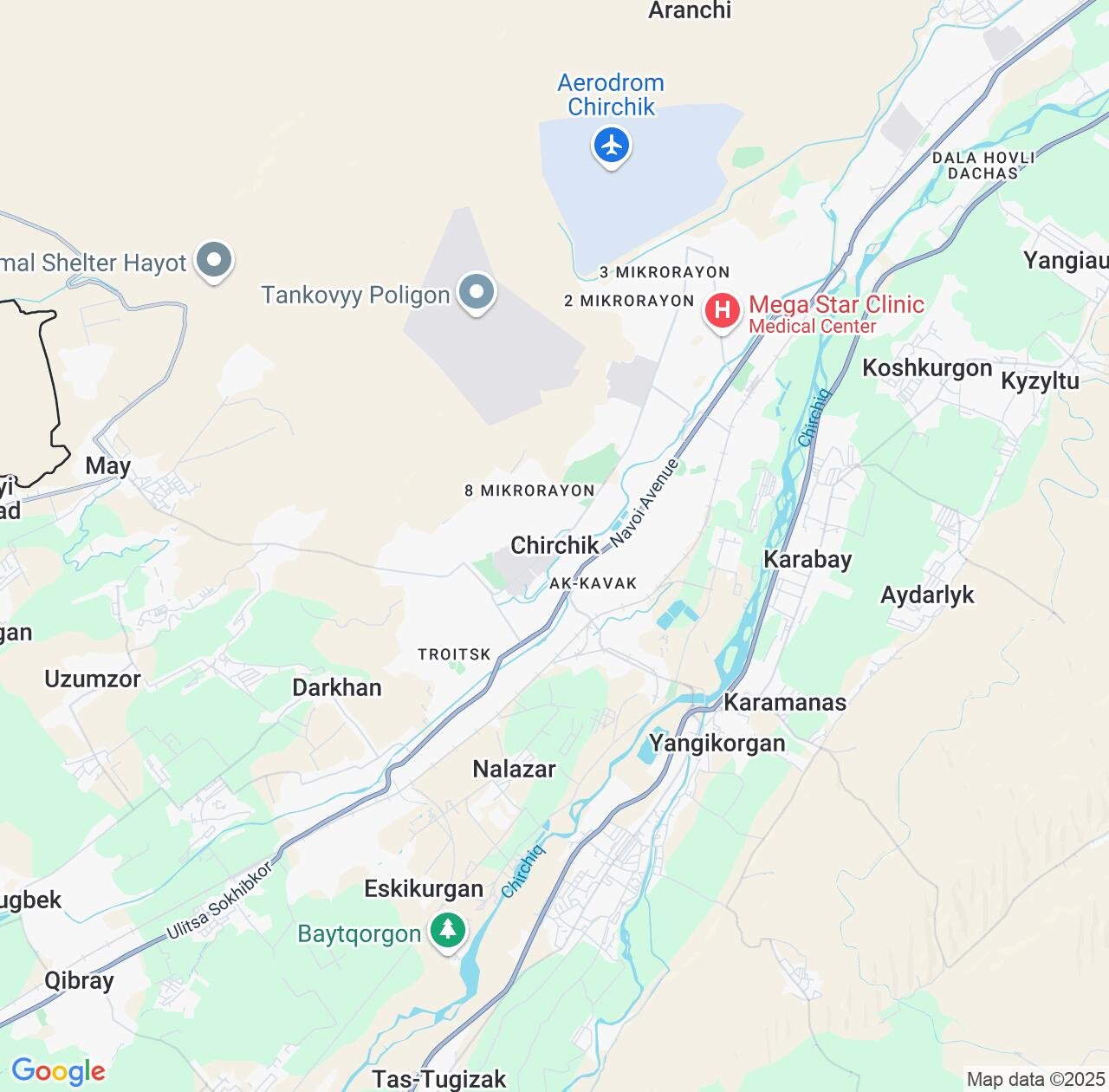 Map image for Intellectual Property Lawyers in Chirchiq and Tashkent Region IP firms at coordinates  ; .