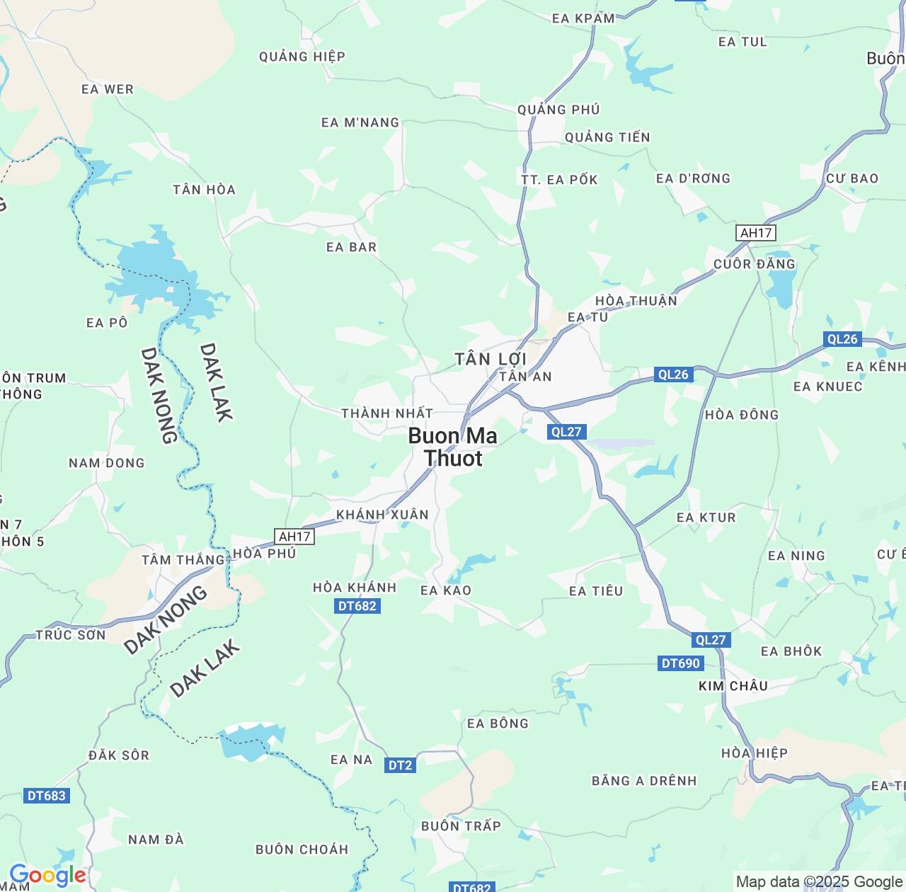 Map image for Intellectual Property Lawyers in Buon Ma Thuot and Đắk Lắk IP firms at coordinates  ; .