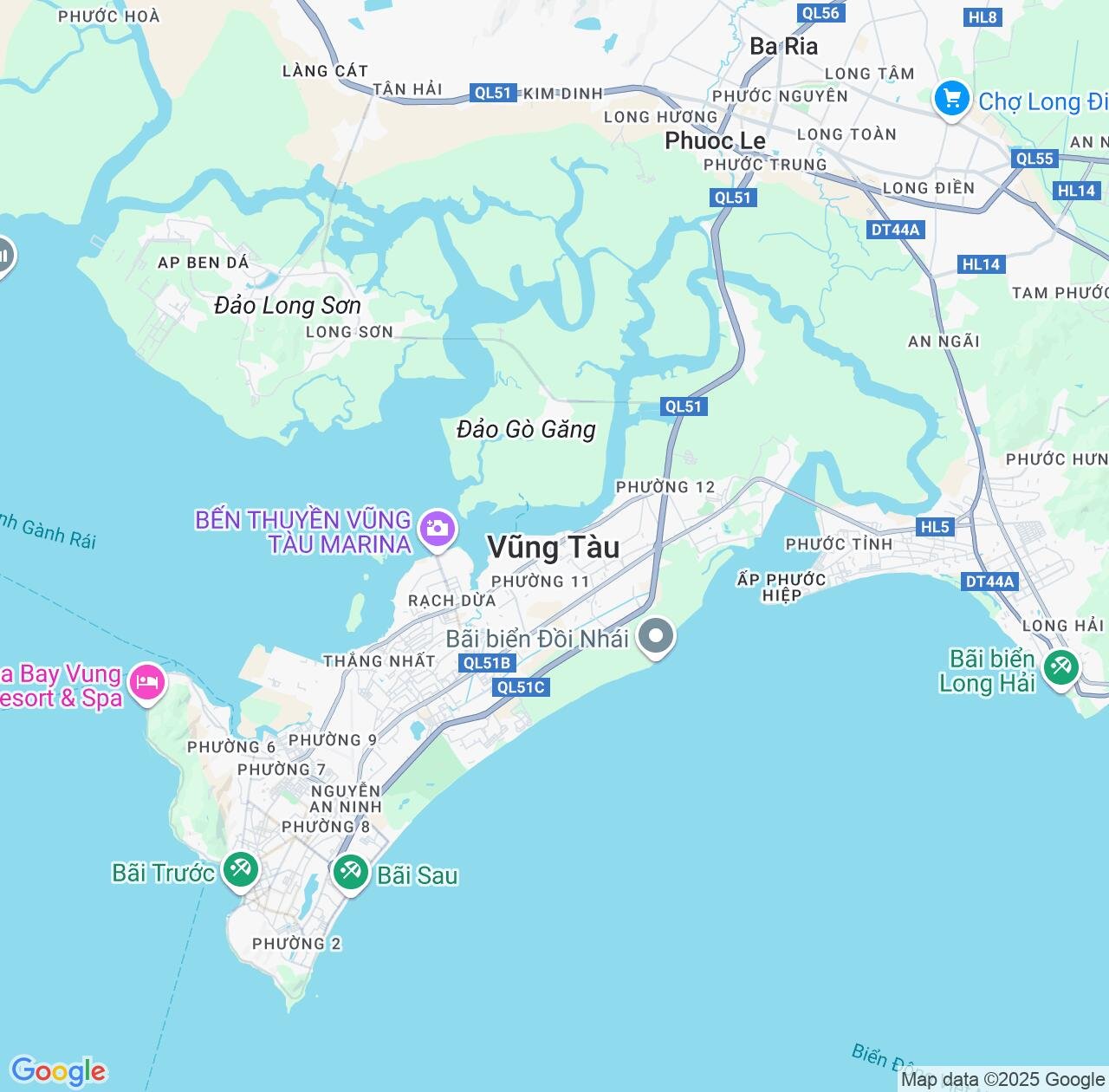 Map image for Intellectual Property Lawyers in Vung Tau and Bà Rịa–Vũng Tàu Province IP firms at coordinates  ; .