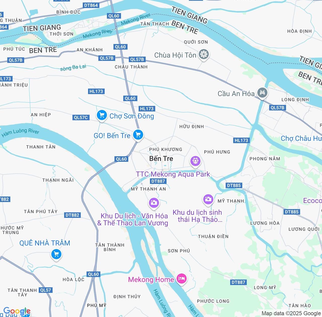Map image for Intellectual Property Lawyers in Ben Tre and Bến Tre Province IP firms at coordinates  ; .