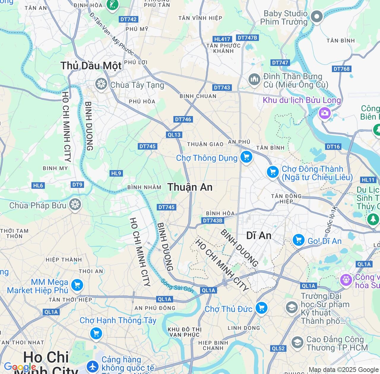 Map image for Intellectual Property Lawyers in Thuan An and Bình Dương Province IP firms at coordinates  ; .