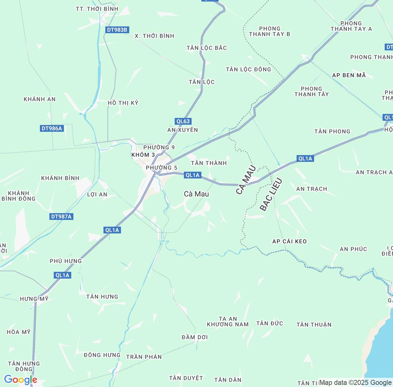 Map image for Intellectual Property Lawyers in Ca Mau and Cà Mau Province IP firms at coordinates  ; .