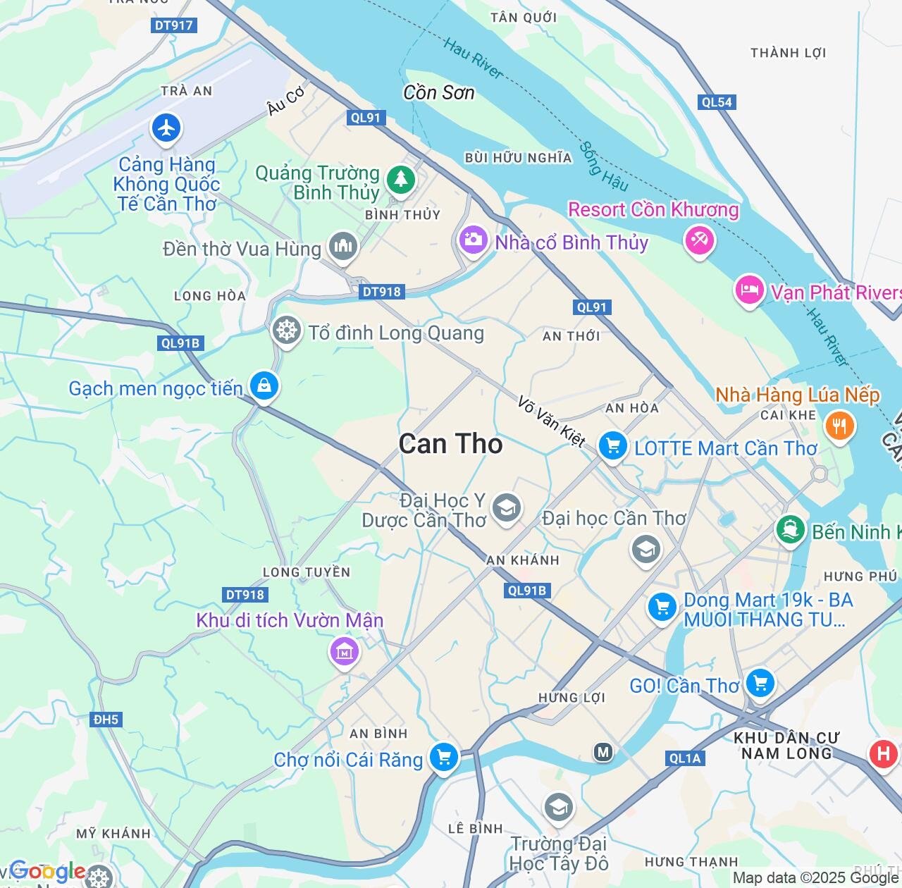 Map image for Intellectual Property Lawyers in Can Tho and Vietnam IP firms at coordinates  ; .