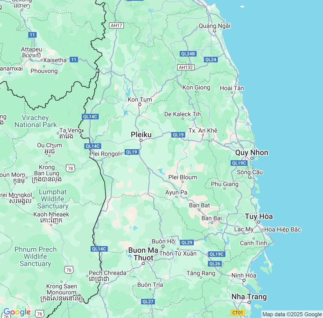 Map image for Intellectual Property Lawyers in Gia Lai Province and Vietnam IP firms at coordinates  ; .