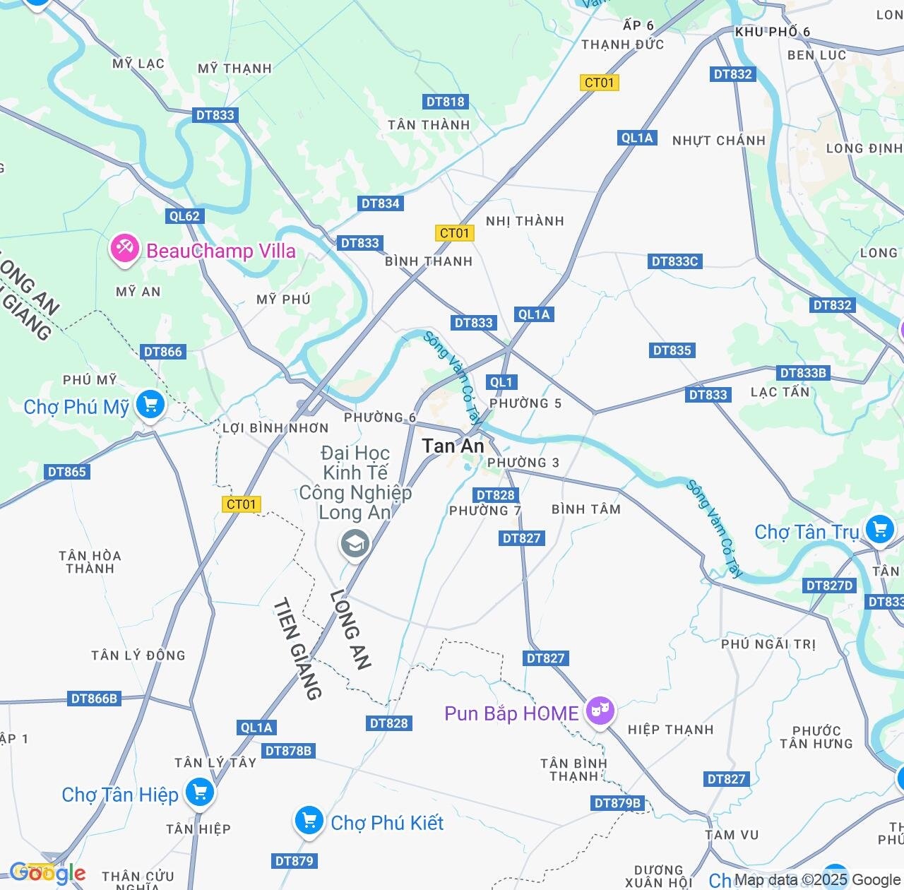 Map image for Intellectual Property Lawyers in Tan An and Long An Povince IP firms at coordinates  ; .