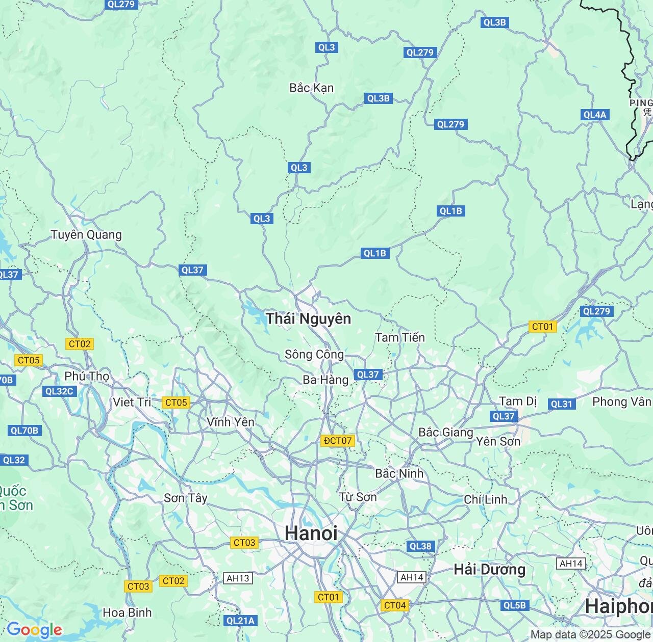Map image for Intellectual Property Lawyers in Thái Nguyên Province and Vietnam IP firms at coordinates  ; .