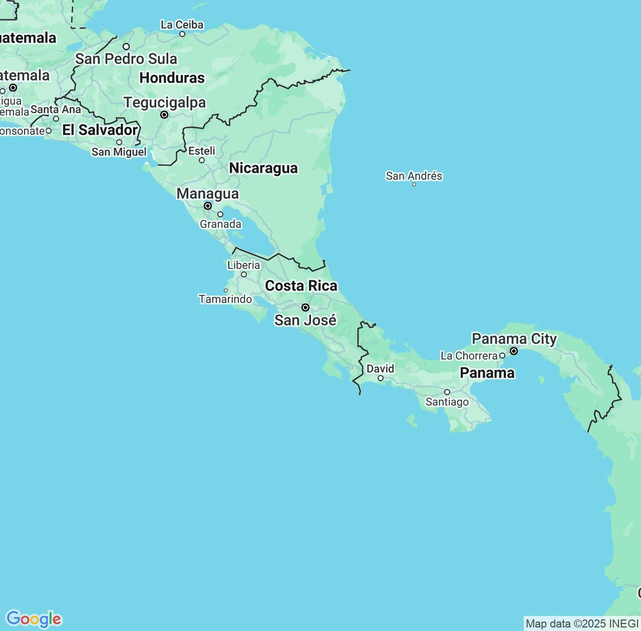 Map image for Intellectual Property Lawyers in Costa Rica and Central America IP firms at coordinates  ; .