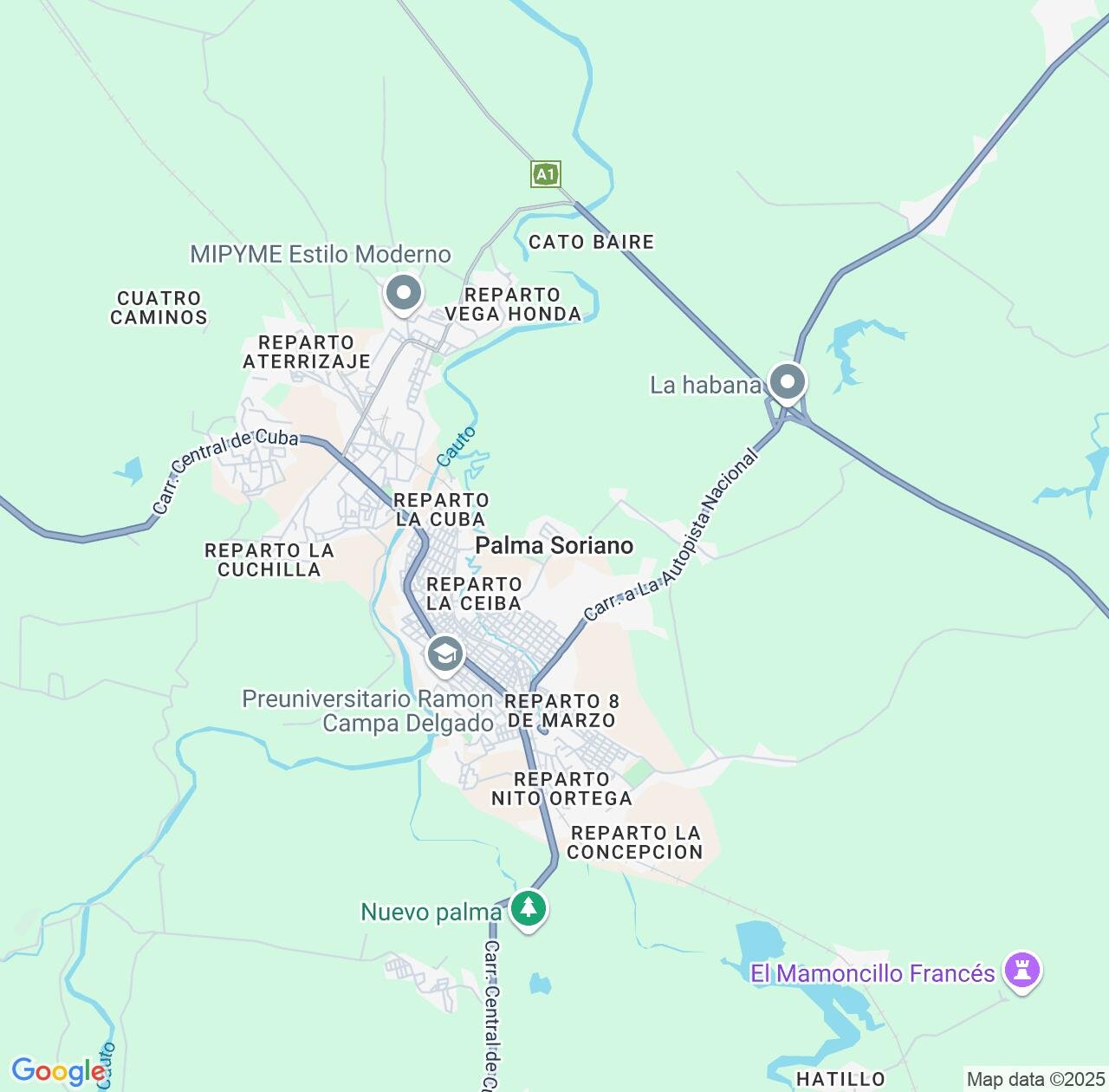 Map image for Intellectual Property Lawyers in Palma Soriano and Santiago de Cuba Province IP firms at coordinates  ; .