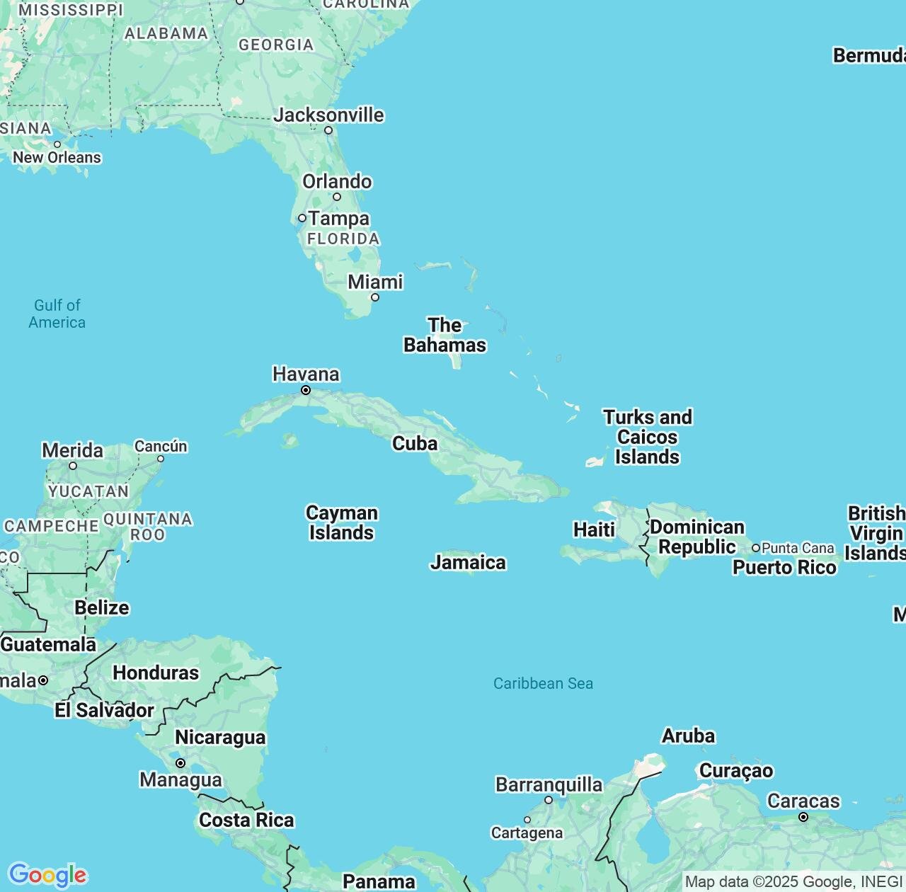 Map image for Intellectual Property Lawyers in Cuba and Central America IP firms at coordinates  ; .