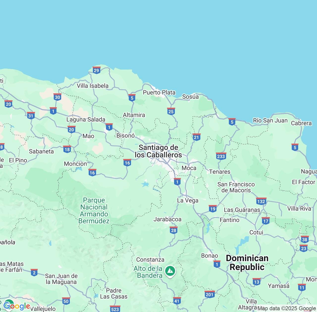 Map image for Intellectual Property Lawyers in Santiago Province and Dominican Republic IP firms at coordinates  ; .