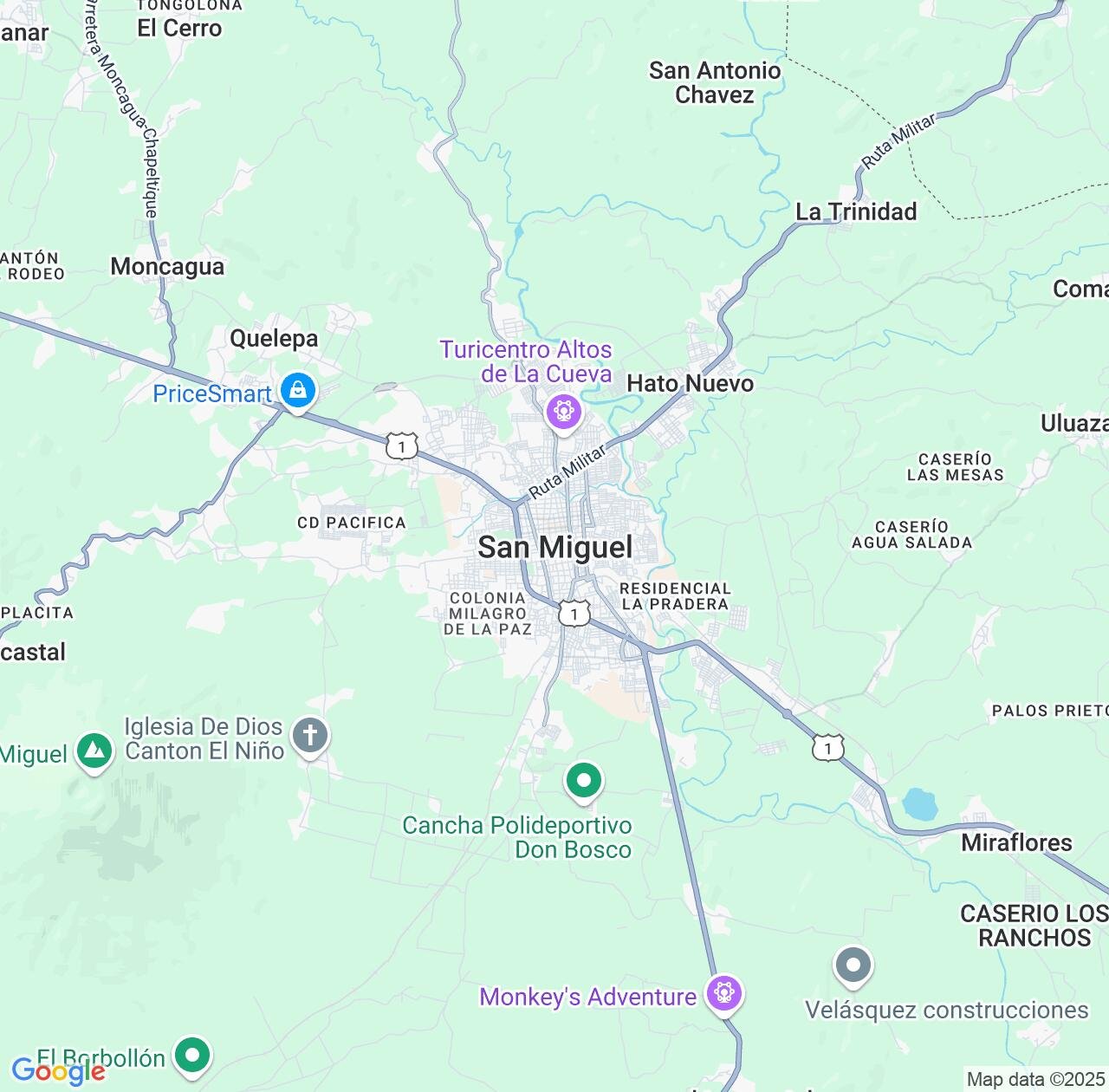 Map image for Intellectual Property Lawyers in San Miguel Department and El Salvador IP firms at coordinates  ; .