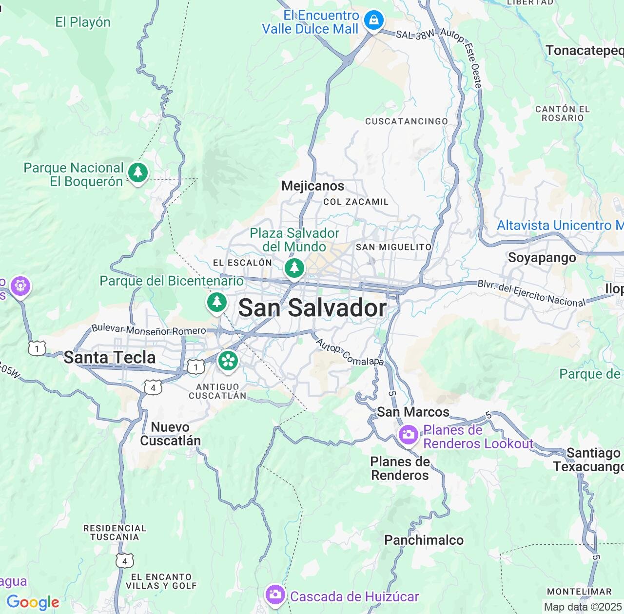 Map image for Intellectual Property Lawyers in San Salvador Department and El Salvador IP firms at coordinates  ; .