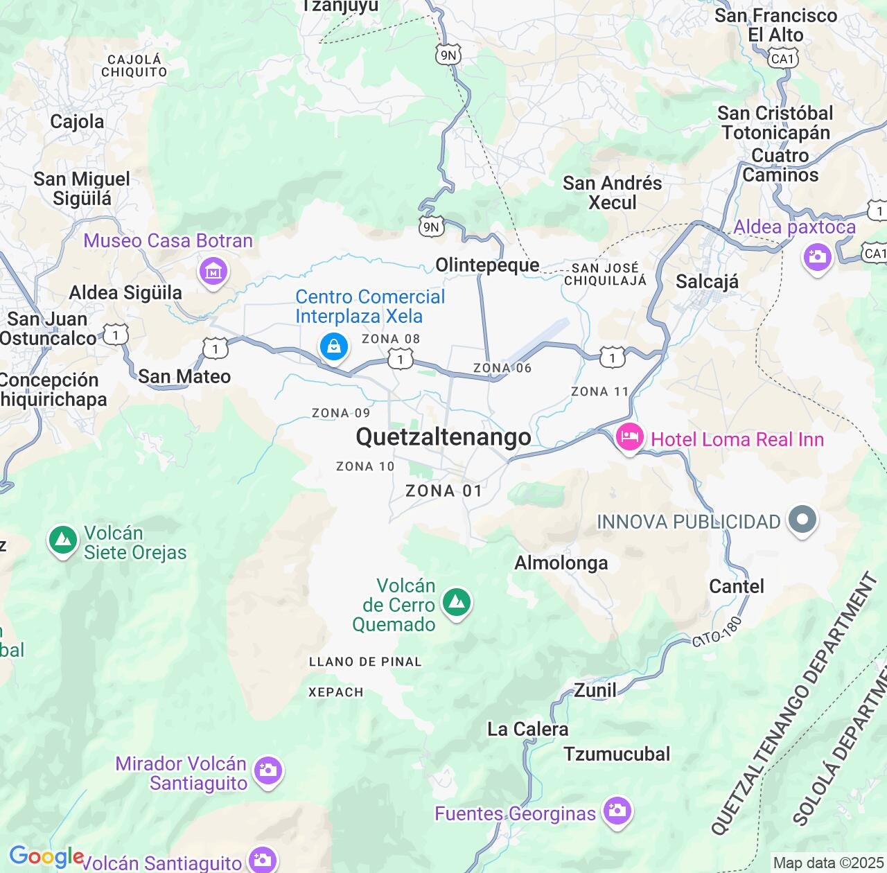 Map image for Intellectual Property Lawyers in Quetzaltenango and Guatemala IP firms at coordinates  ; .