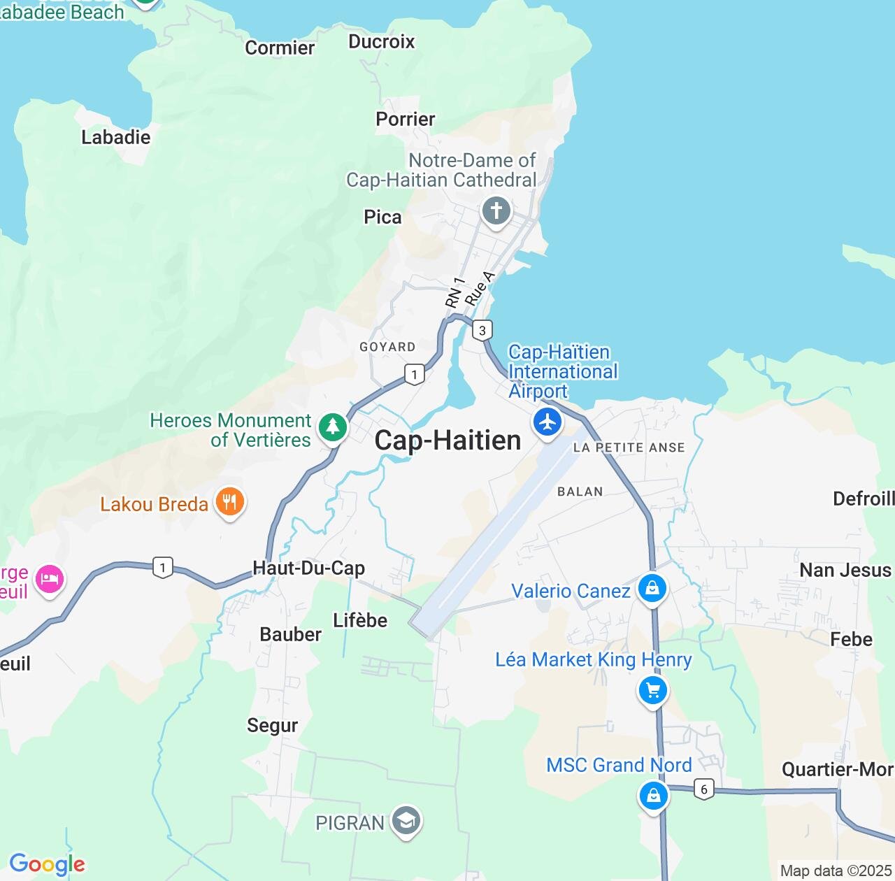 Map image for Intellectual Property Lawyers in Cap-Haïtien and Nord IP firms at coordinates  ; .
