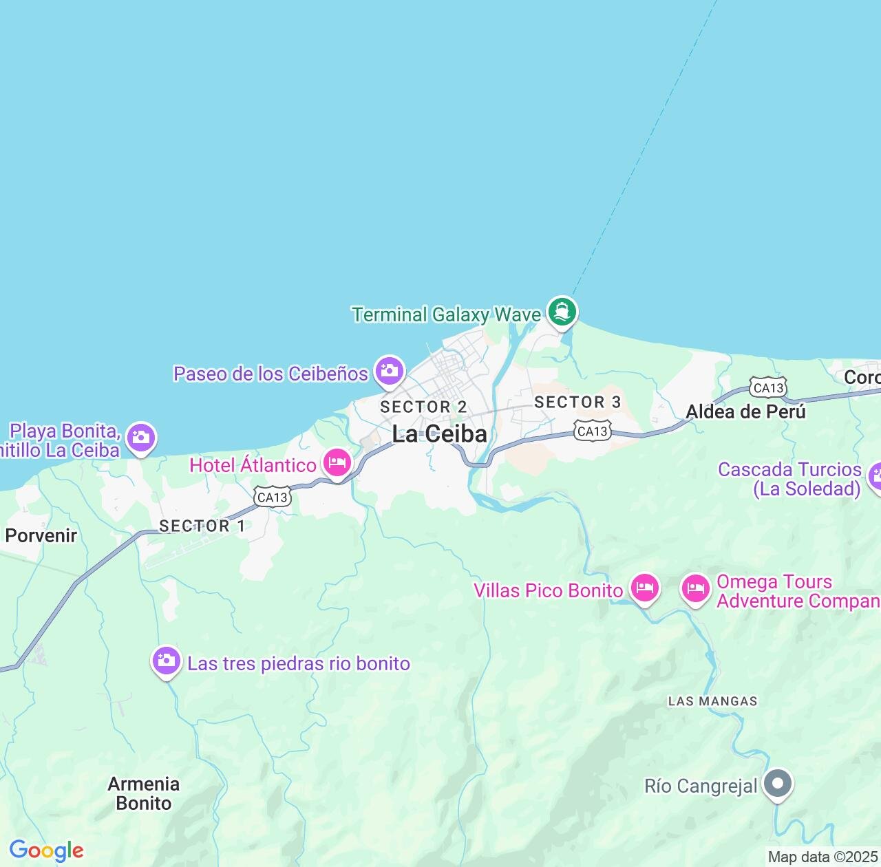Map image for Intellectual Property Lawyers in La Ceiba and Atlántida Department IP firms at coordinates  ; .
