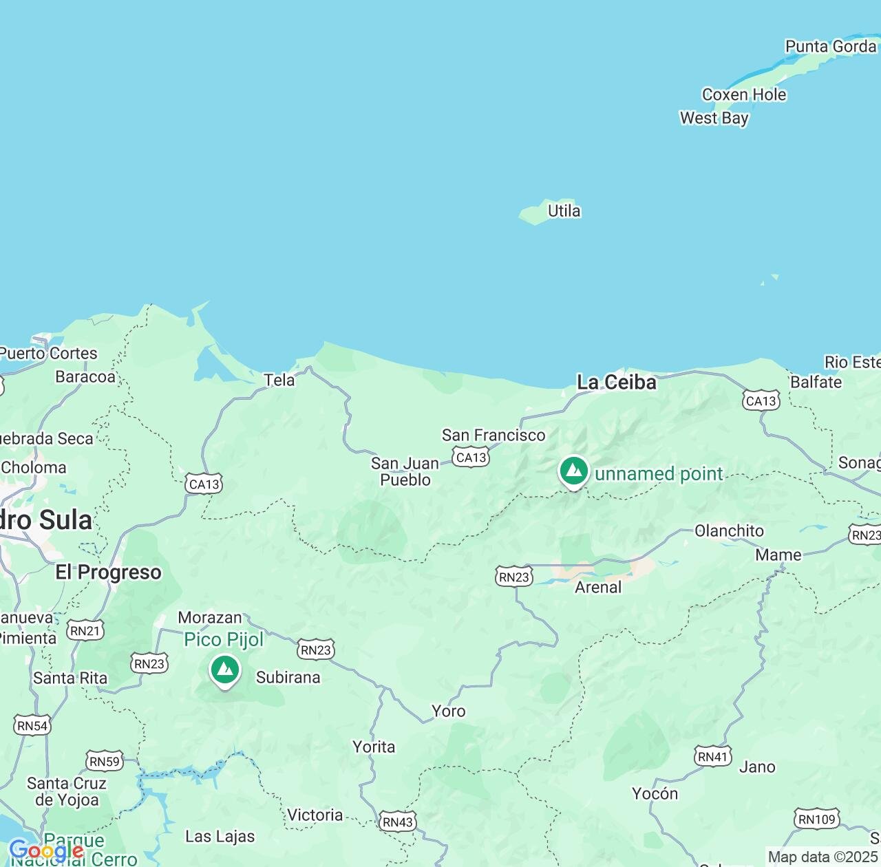 Map image for Intellectual Property Lawyers in Atlántida Department and Honduras IP firms at coordinates  ; .