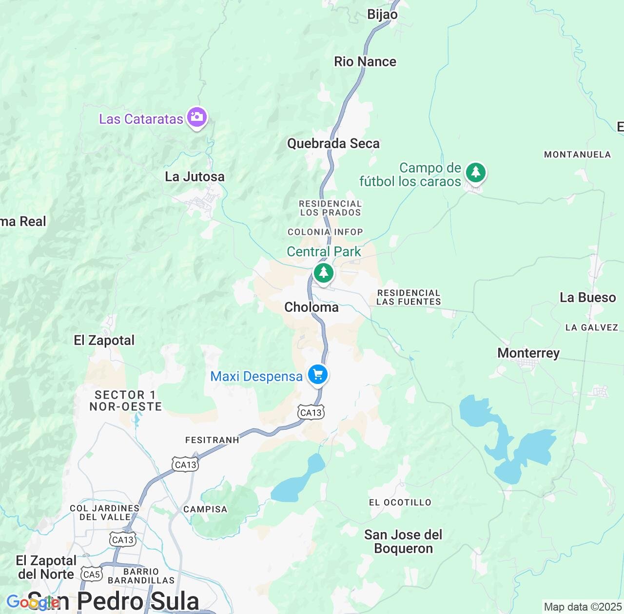 Map image for Intellectual Property Lawyers in Choloma and Cortés Department IP firms at coordinates  ; .