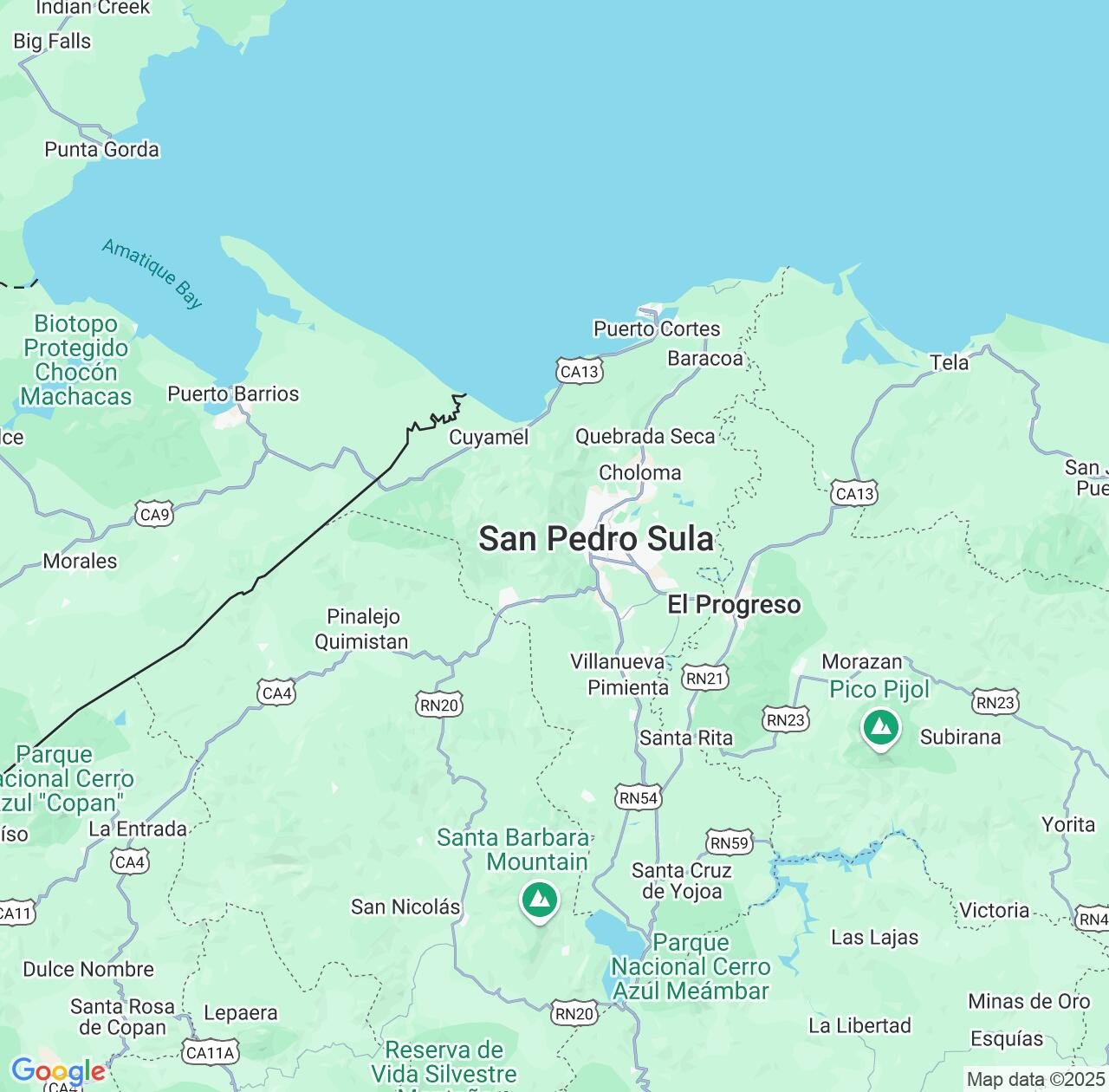 Map image for Intellectual Property Lawyers in Cortés Department and Honduras IP firms at coordinates  ; .