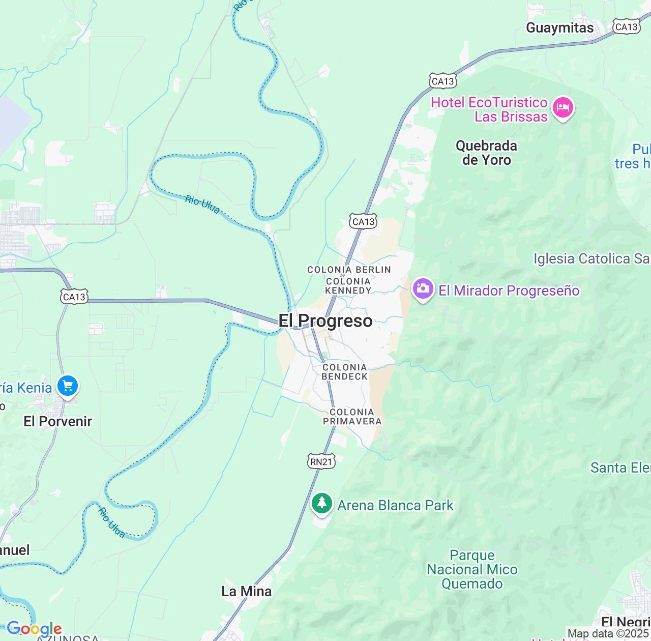 Map image for Intellectual Property Lawyers in El Progreso and Yoro Department IP firms at coordinates  ; .