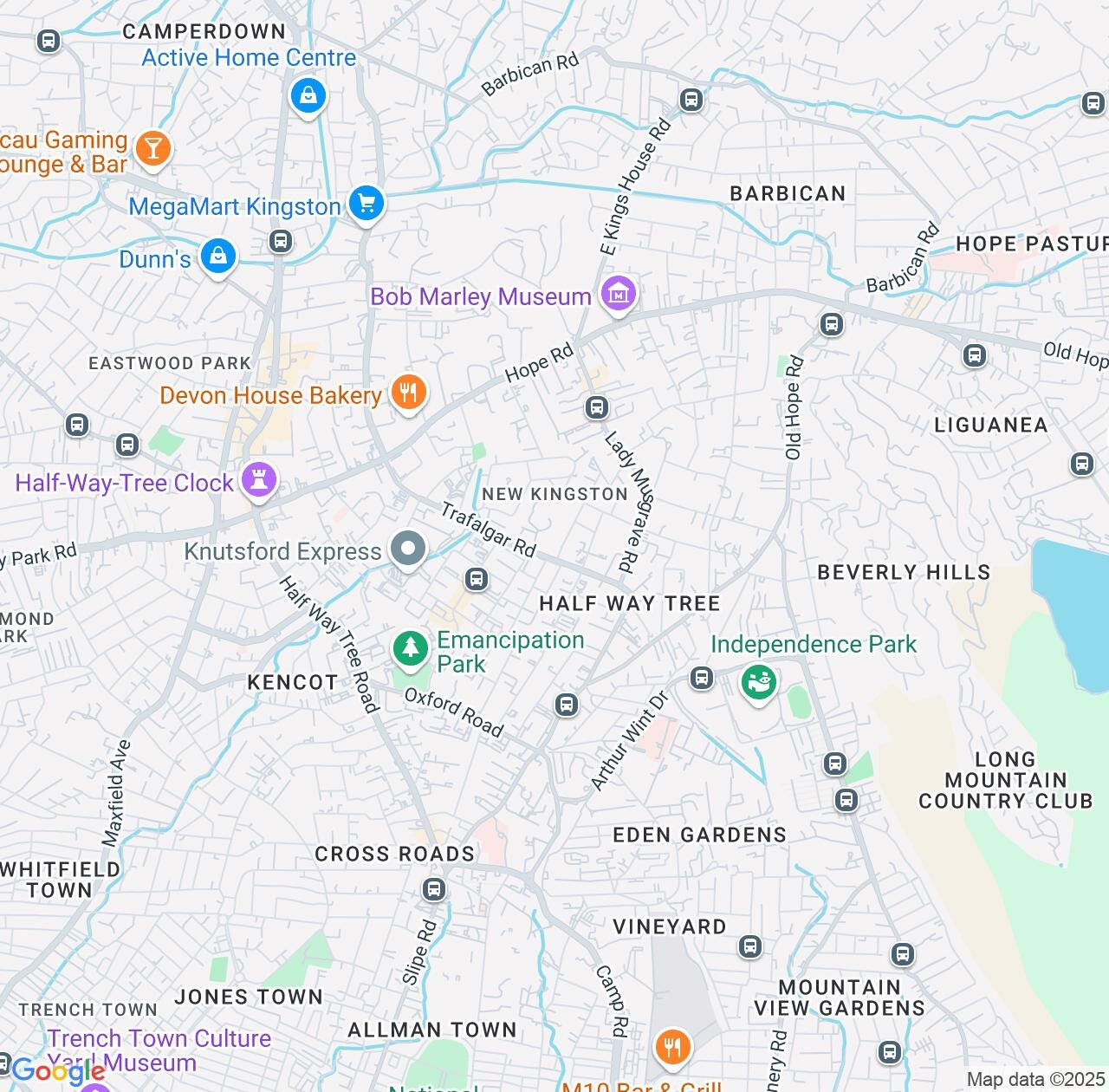 Map image for Intellectual Property Lawyers in New Kingston and Saint Andrew Parish IP firms at coordinates  ; .