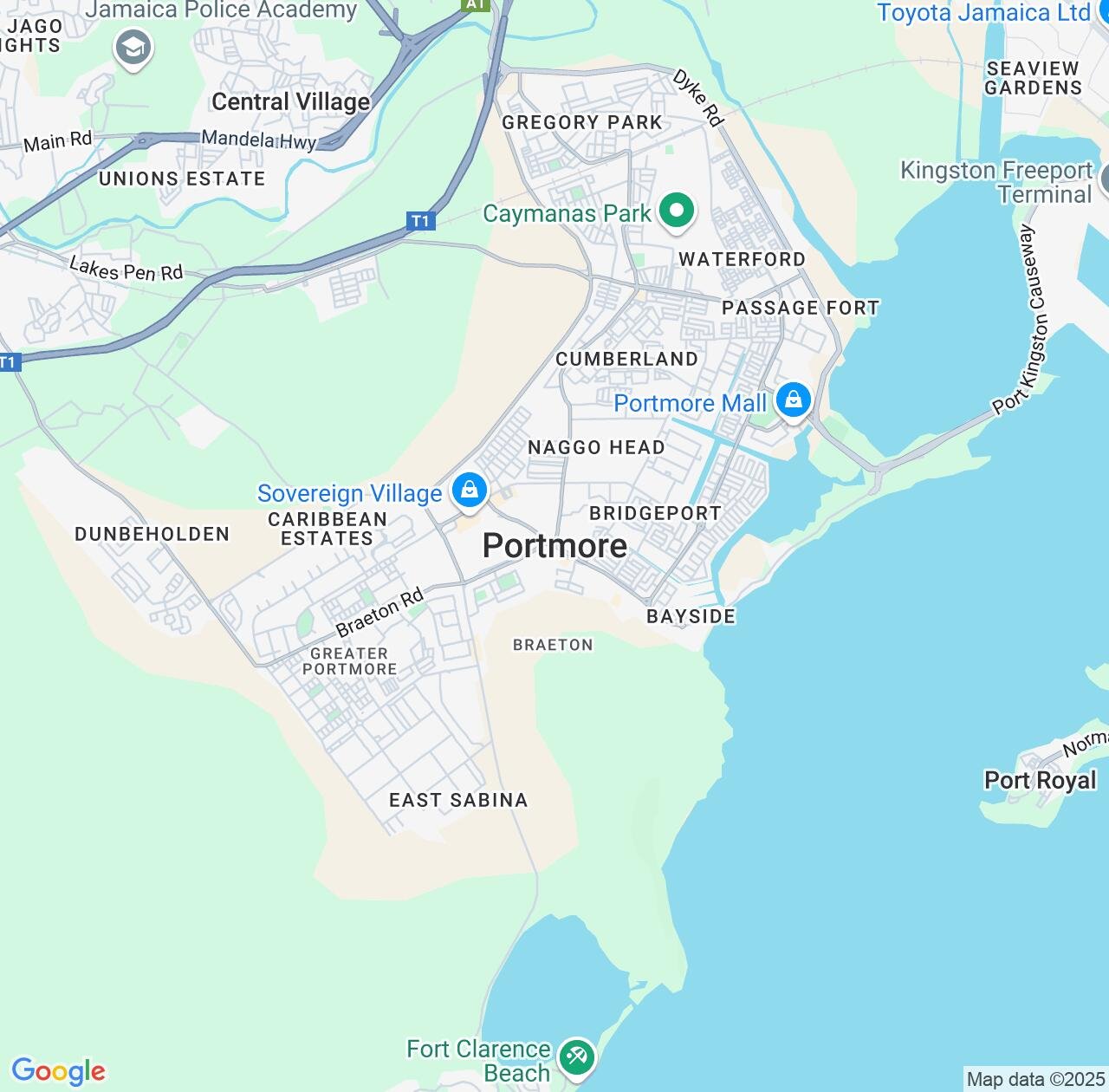 Map image for Intellectual Property Lawyers in Portmore and Saint Catherine Parish IP firms at coordinates  ; .