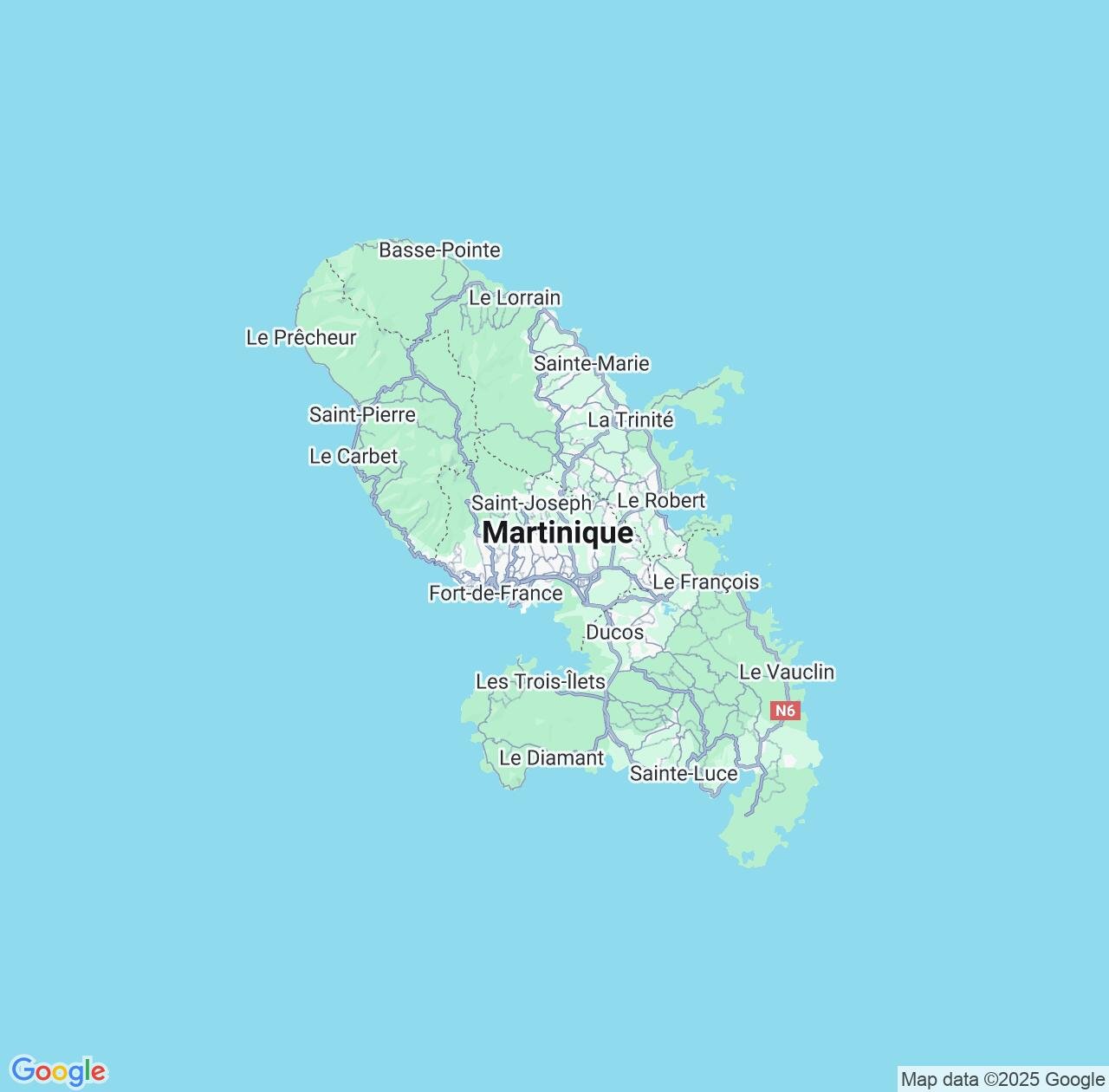 Map image for Intellectual Property Lawyers in Martinique and Central America IP firms at coordinates  ; .