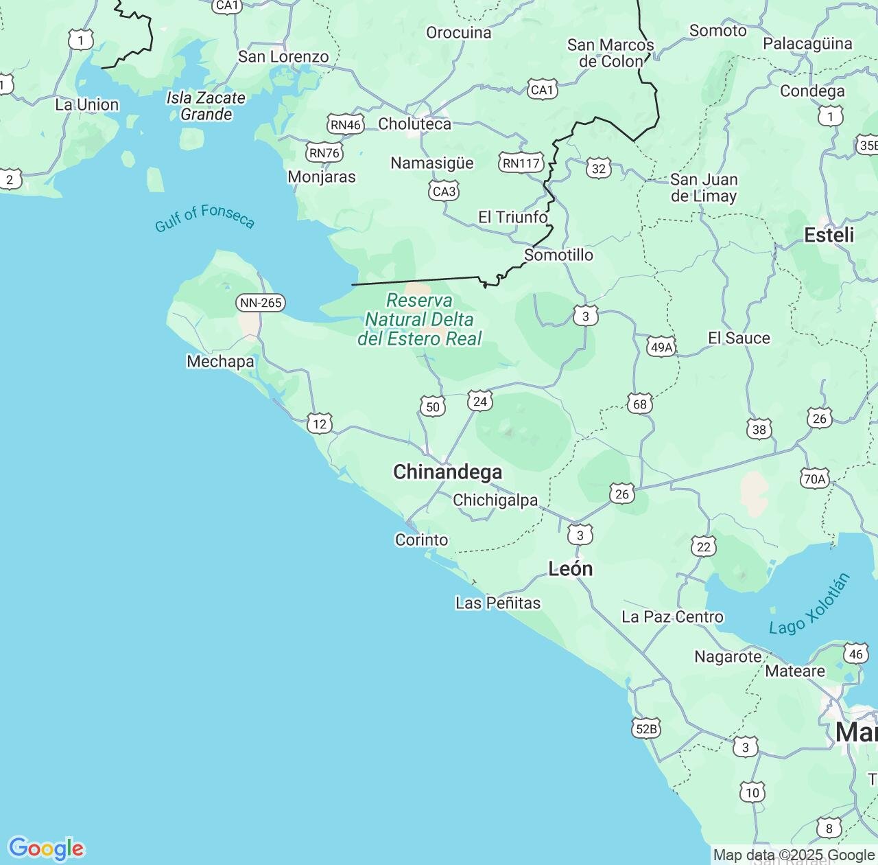 Map image for Intellectual Property Lawyers in Chinandega Department and Nicaragua IP firms at coordinates  ; .
