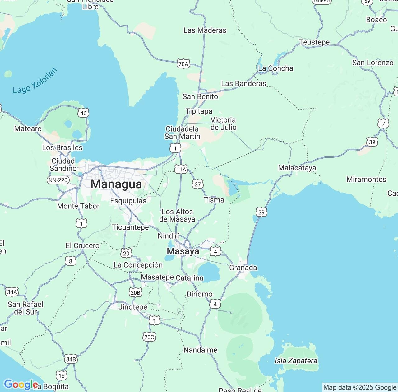 Map image for Intellectual Property Lawyers in Masaya Department and Nicaragua IP firms at coordinates  ; .