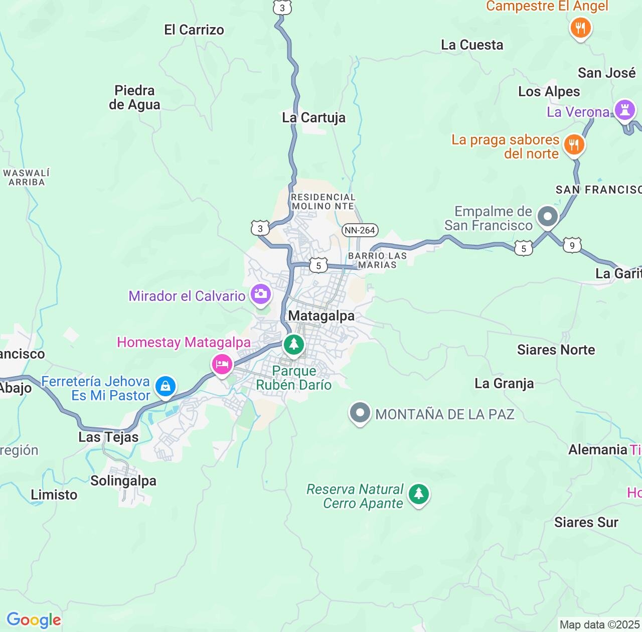 Map image for Intellectual Property Lawyers in Matagalpa and Matagalpa Department IP firms at coordinates  ; .